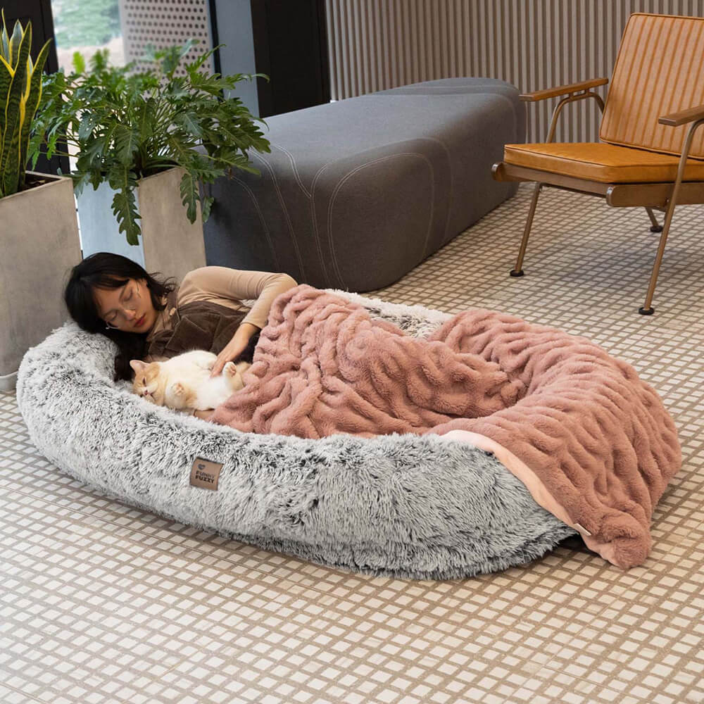 Lit de luxe super large pour humain et chien - Image 12