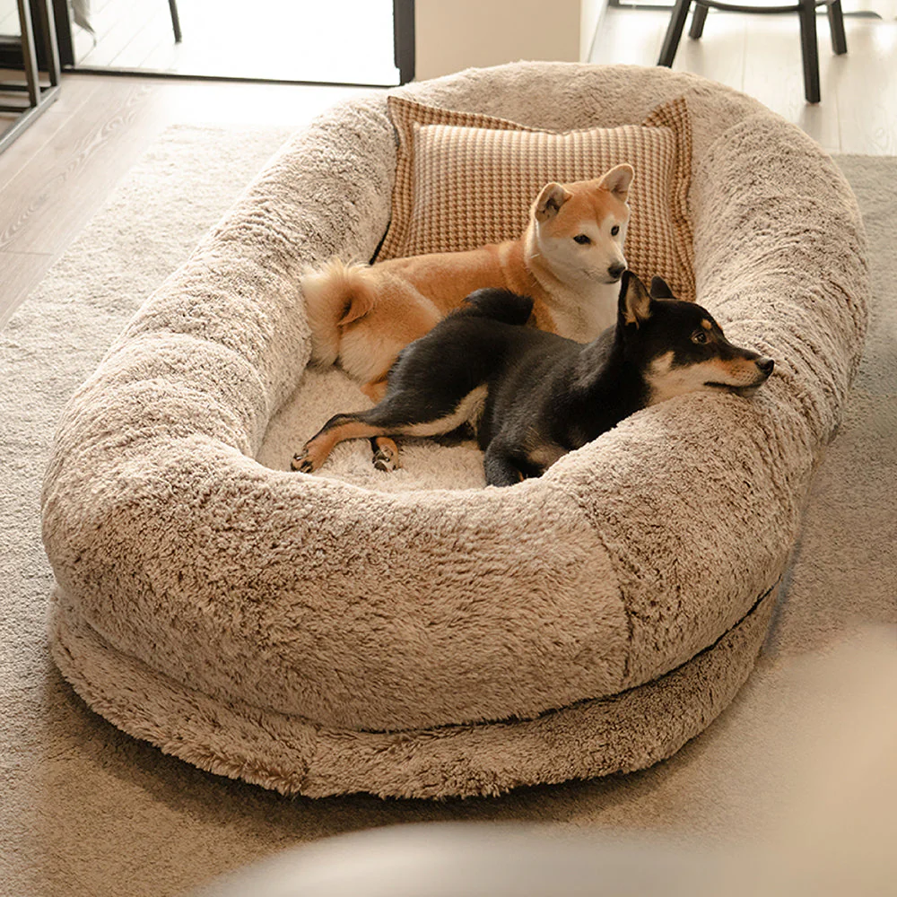Lit de luxe super large pour humain et chien - Image 6