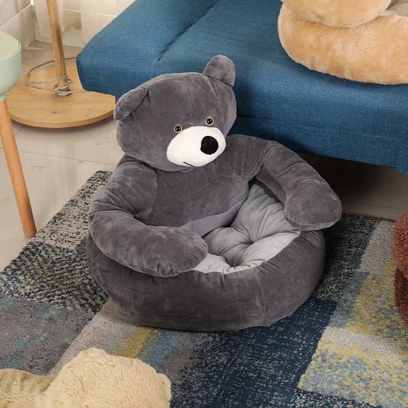 Lit pour chat détachable en forme d'ours - Image 10