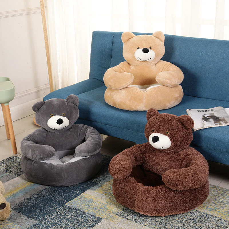 Lit pour chat détachable en forme d'ours - Image 8