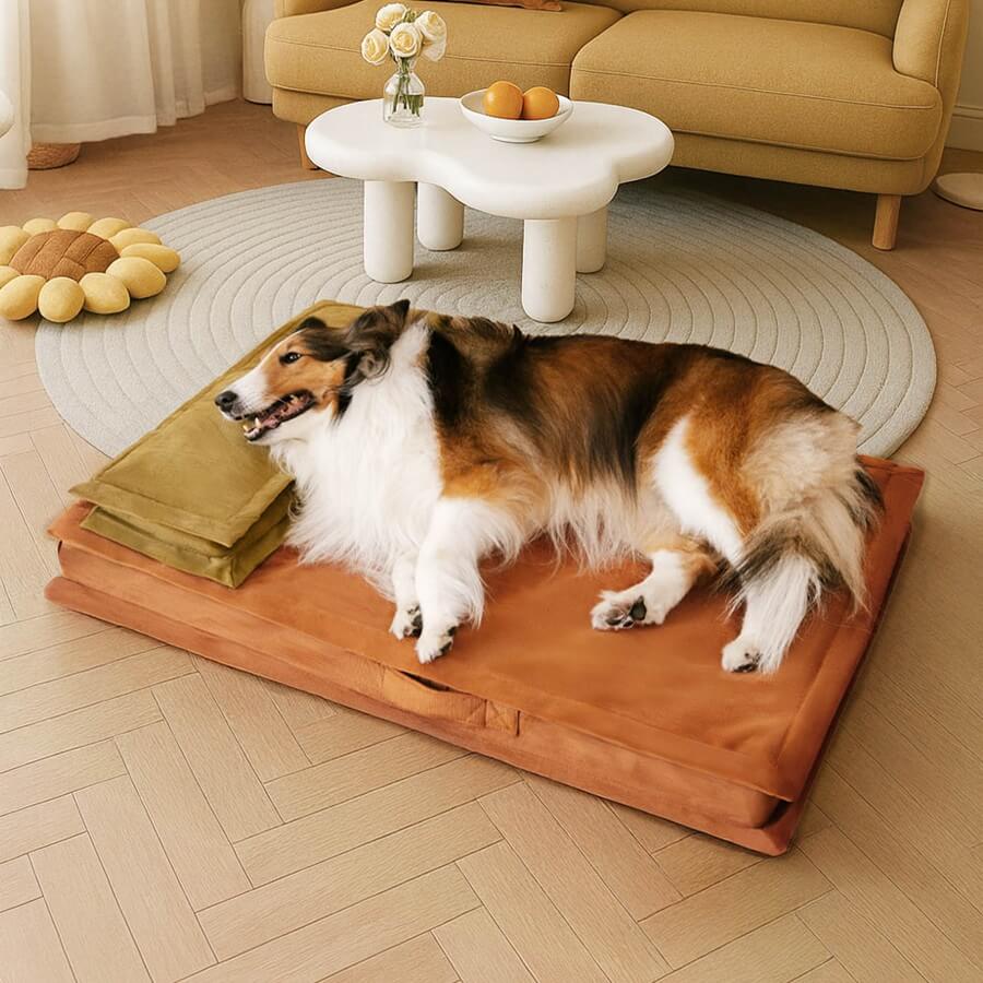 Lit pour chien anti-anxiété avec support en mousse pour sommeil profond - Image 14