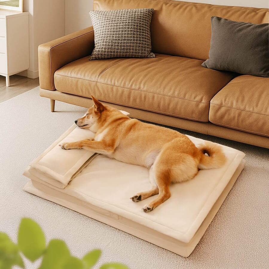 Lit pour chien anti-anxiété avec support en mousse pour sommeil profond - Image 19