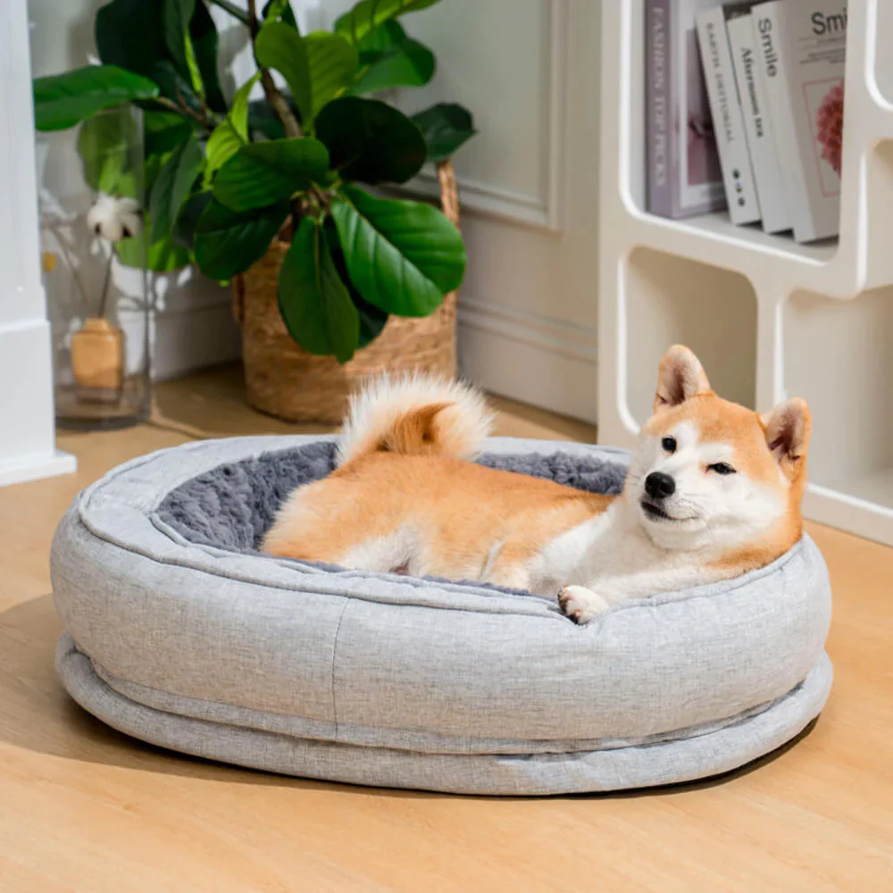 Lit orthopédique pour chien, lavable en machine, apaisant et confortable - Beignet - Image 14