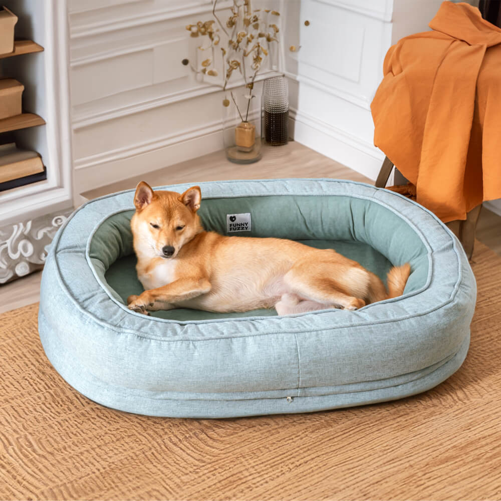 Lit orthopédique pour chien, lavable en machine, apaisant et confortable - Beignet - Image 8