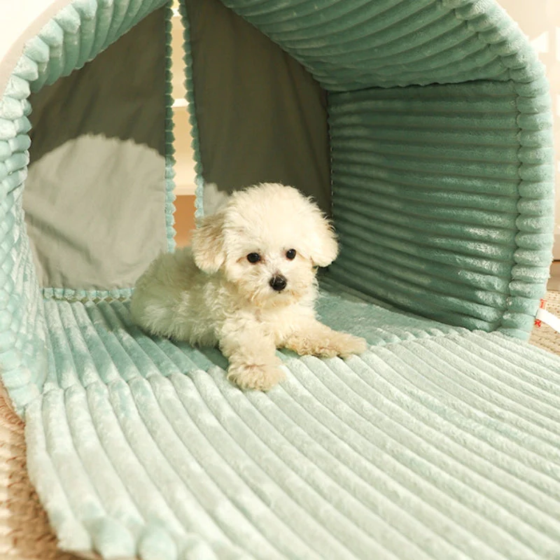 Lit pour chien fermé à double rideau - Image 3