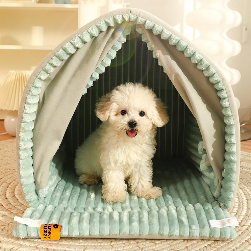 Lit pour chien fermé à double rideau - Image 8