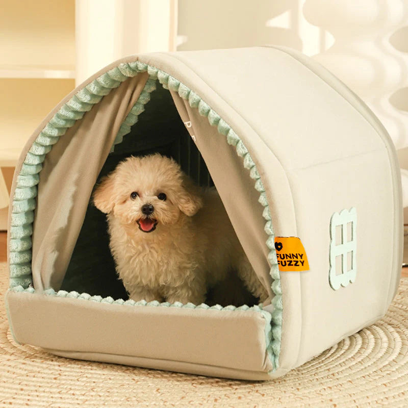 Lit pour chien fermé à double rideau - Image 9