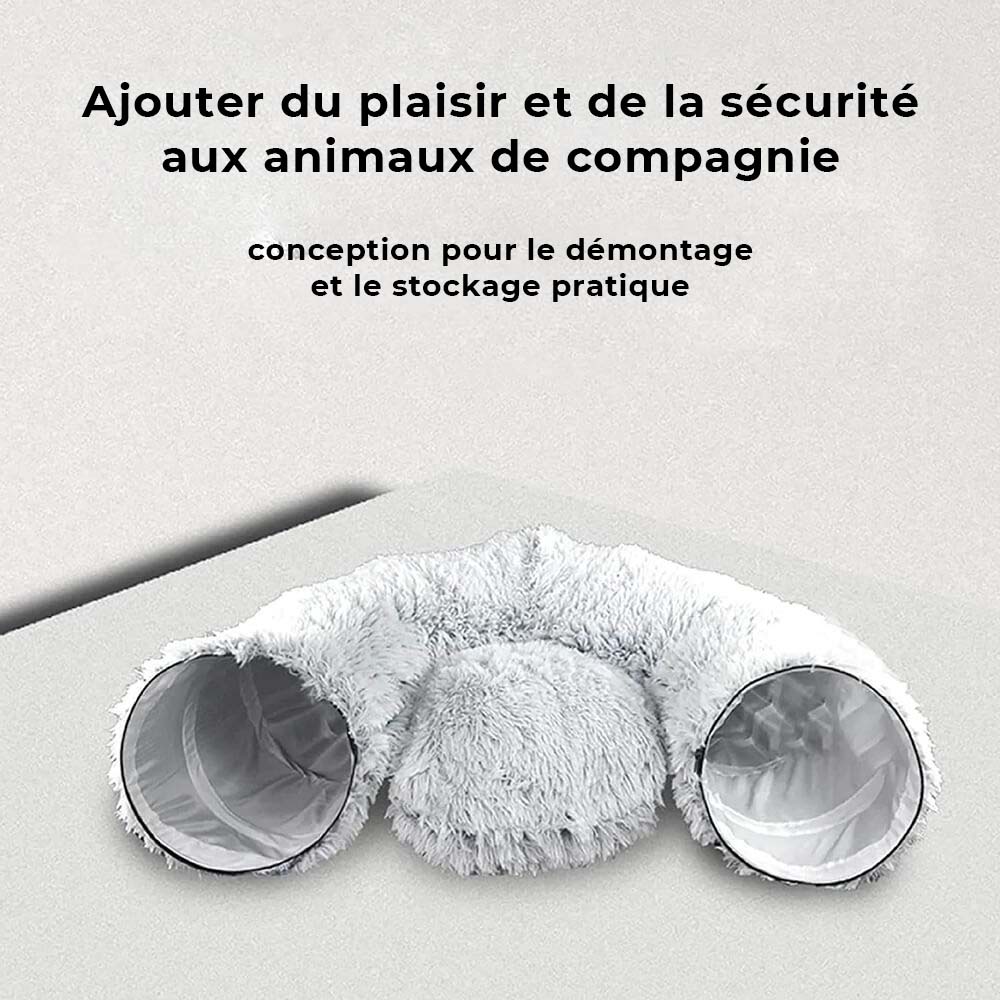 Lit tunnel d'intérieur pour chat rond et doux pliable 2 en 1 - Image 7