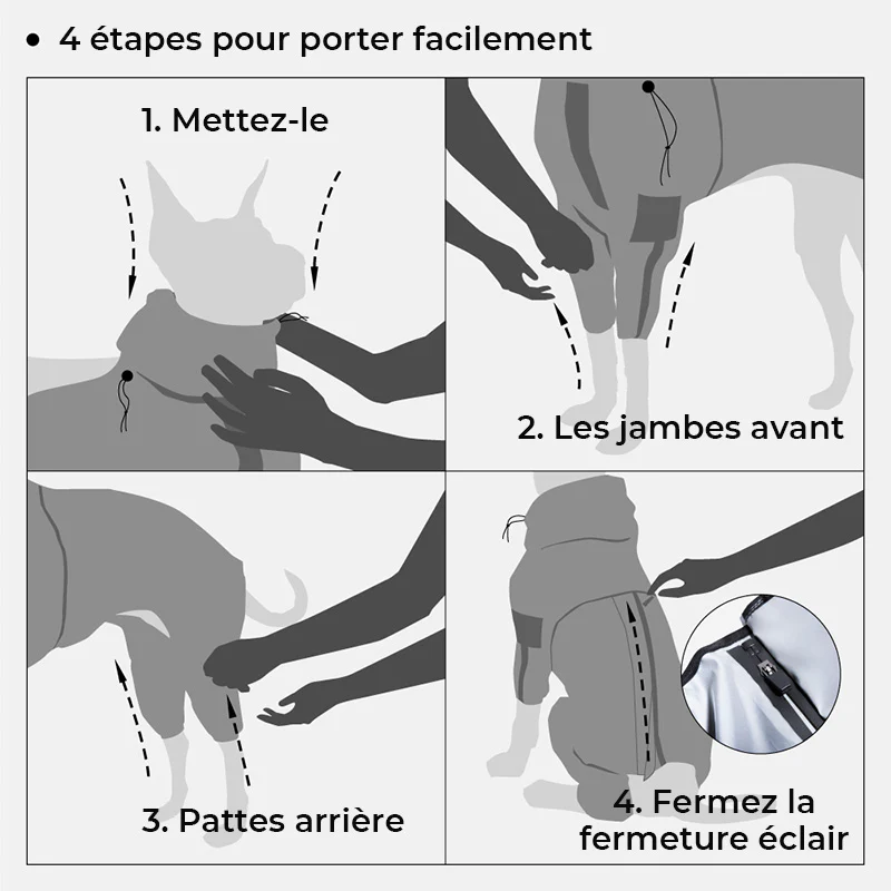 Manteau imperméable réfléchissant Manteau de pluie pour chien - Image 10
