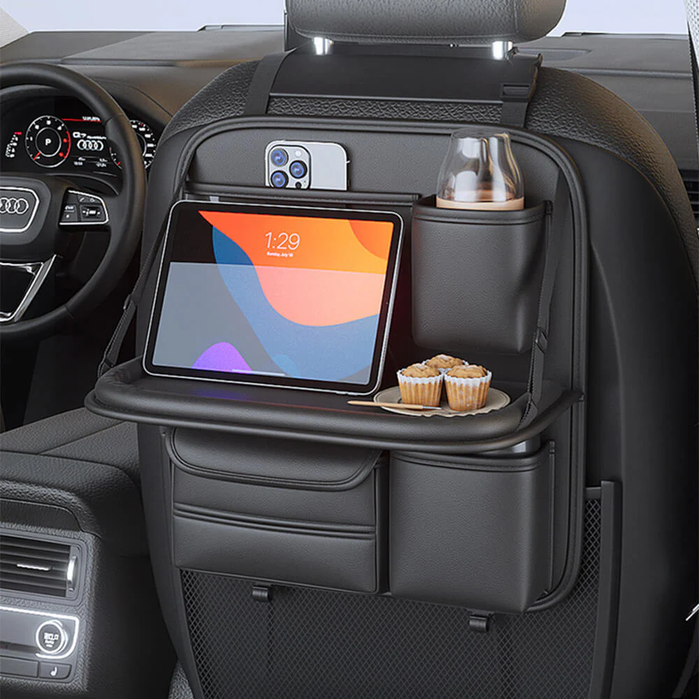 Organisateur pliable pour siège arrière de voiture avec plateau - Image 10
