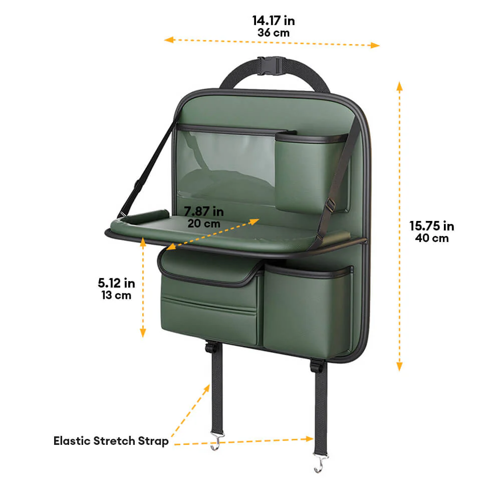 Organisateur pliable pour siège arrière de voiture avec plateau - Image 16