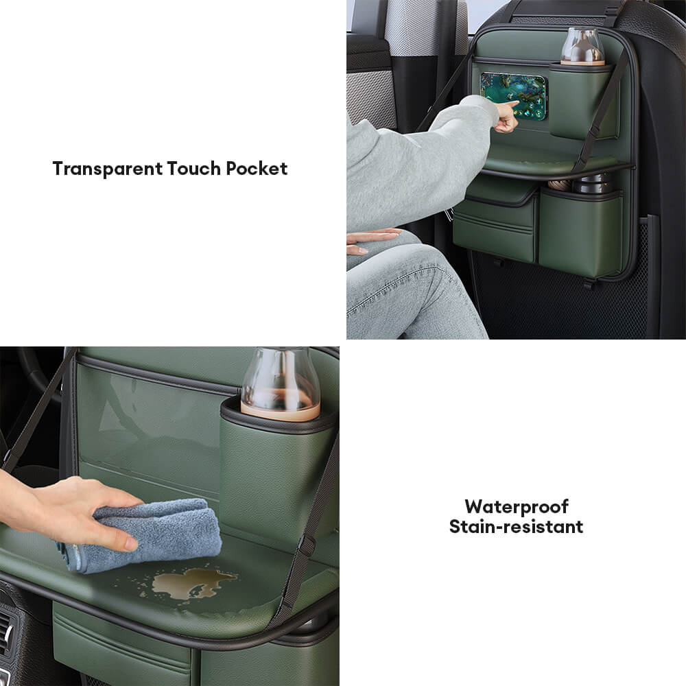Organisateur pliable pour siège arrière de voiture avec plateau - Image 3