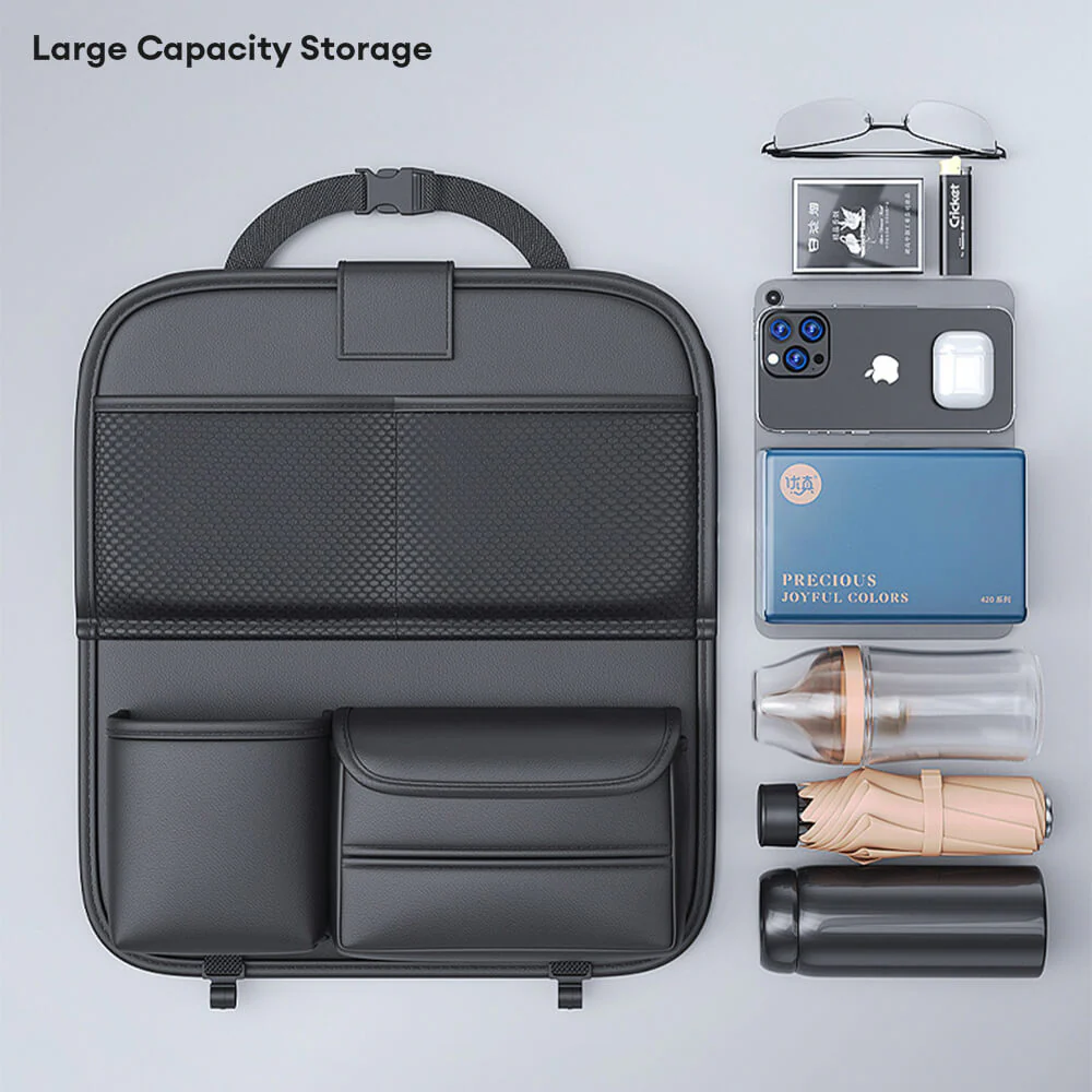 Organisateur pliable pour siège arrière de voiture avec plateau - Image 5