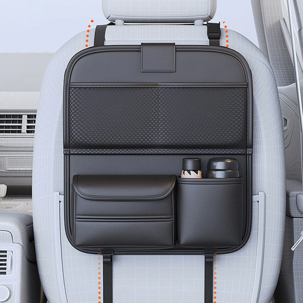 Organisateur pliable pour siège arrière de voiture avec plateau - Image 9