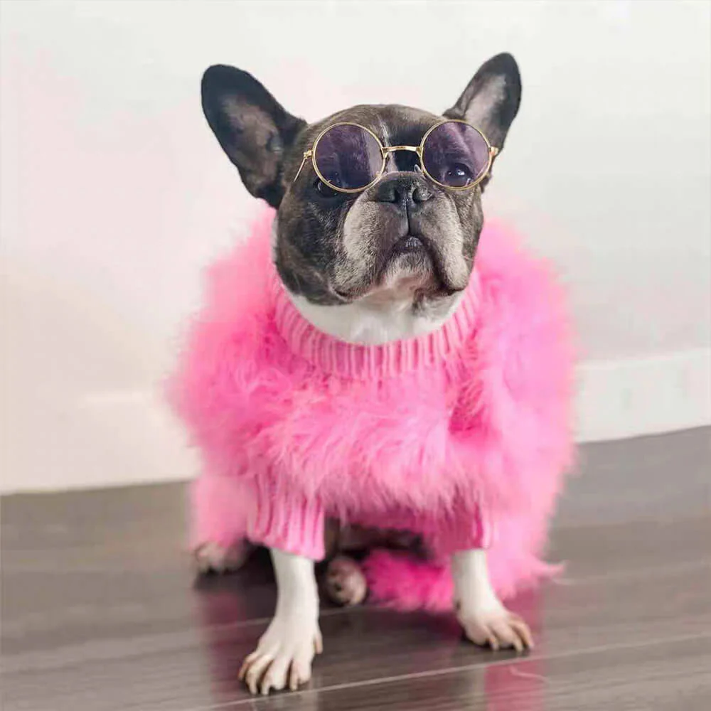 Pull à col roulé en tricot doux et moelleux pour chien - Image 9