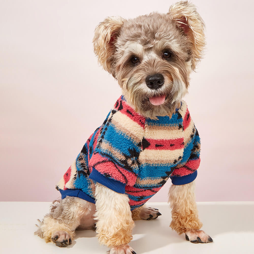 Pull rayé coloré pour chien – Vêtements d'hiver confortables et tendance - Image 5