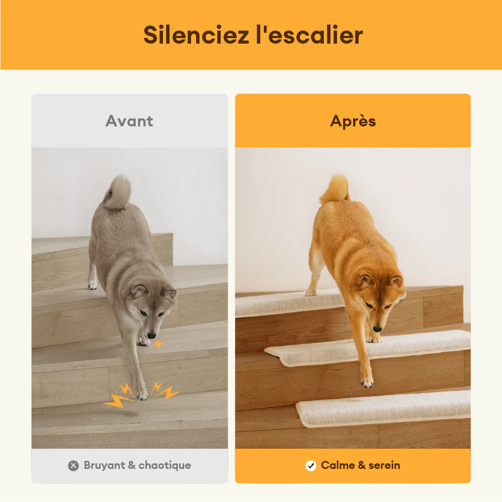 Marches d’escalier antidérapantes adhésives, adhérence renforcée, toutes saisons – Rétro - Image 5