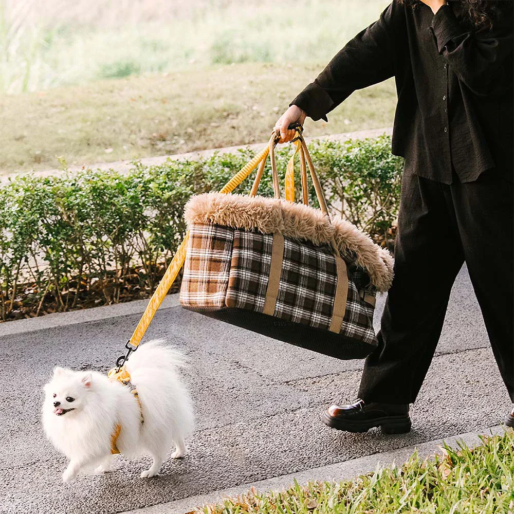 Sac de transport pour animaux 2 en 1 grand et tout temps et sac de couchage pour chien - Plaid du Voyager - Image 11
