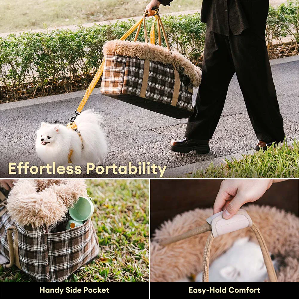 Sac de transport pour animaux 2 en 1 grand et tout temps et sac de couchage pour chien - Plaid du Voyager - Image 5
