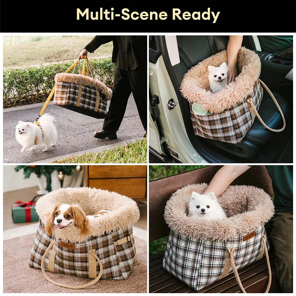 Sac de transport pour animaux 2 en 1 grand et tout temps et sac de couchage pour chien - Plaid du Voyager - Image 7