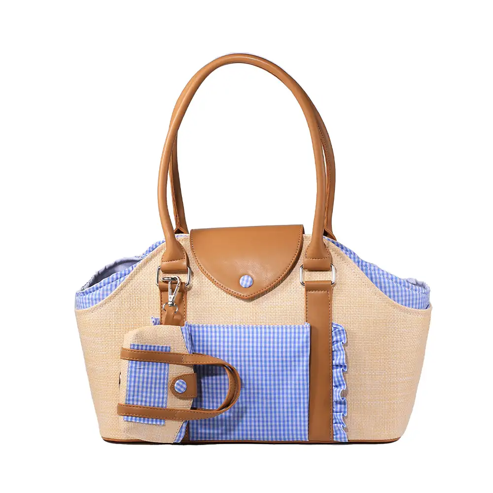 Sac de transport pour animaux de compagnie en toile synthétique imperméable avec distributeur de sacs à excréments - Image 12