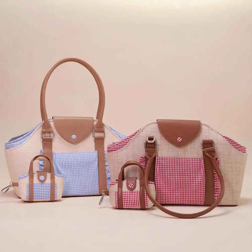 Sac de transport pour animaux de compagnie en toile synthétique imperméable avec distributeur de sacs à excréments - Image 4