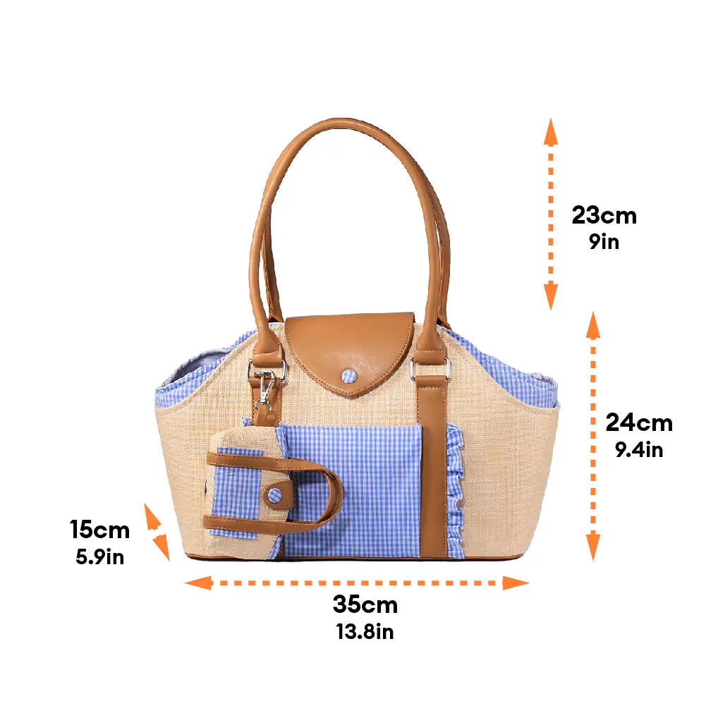 Sac de transport pour animaux de compagnie en toile synthétique imperméable avec distributeur de sacs à excréments - Image 8