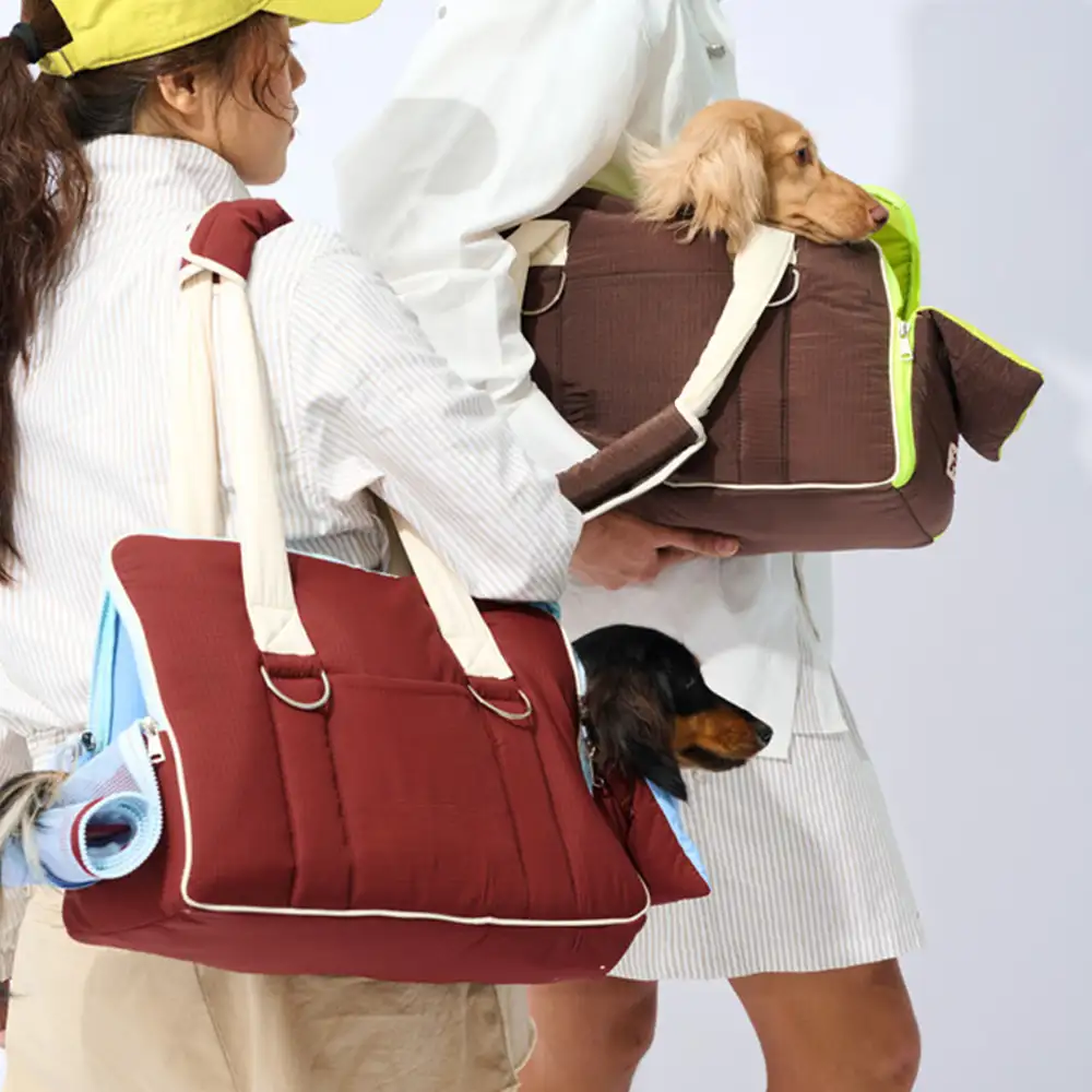 Sac de transport pour animaux de compagnie multifonctionnel en blocs de couleurs pour les navetteurs urbains