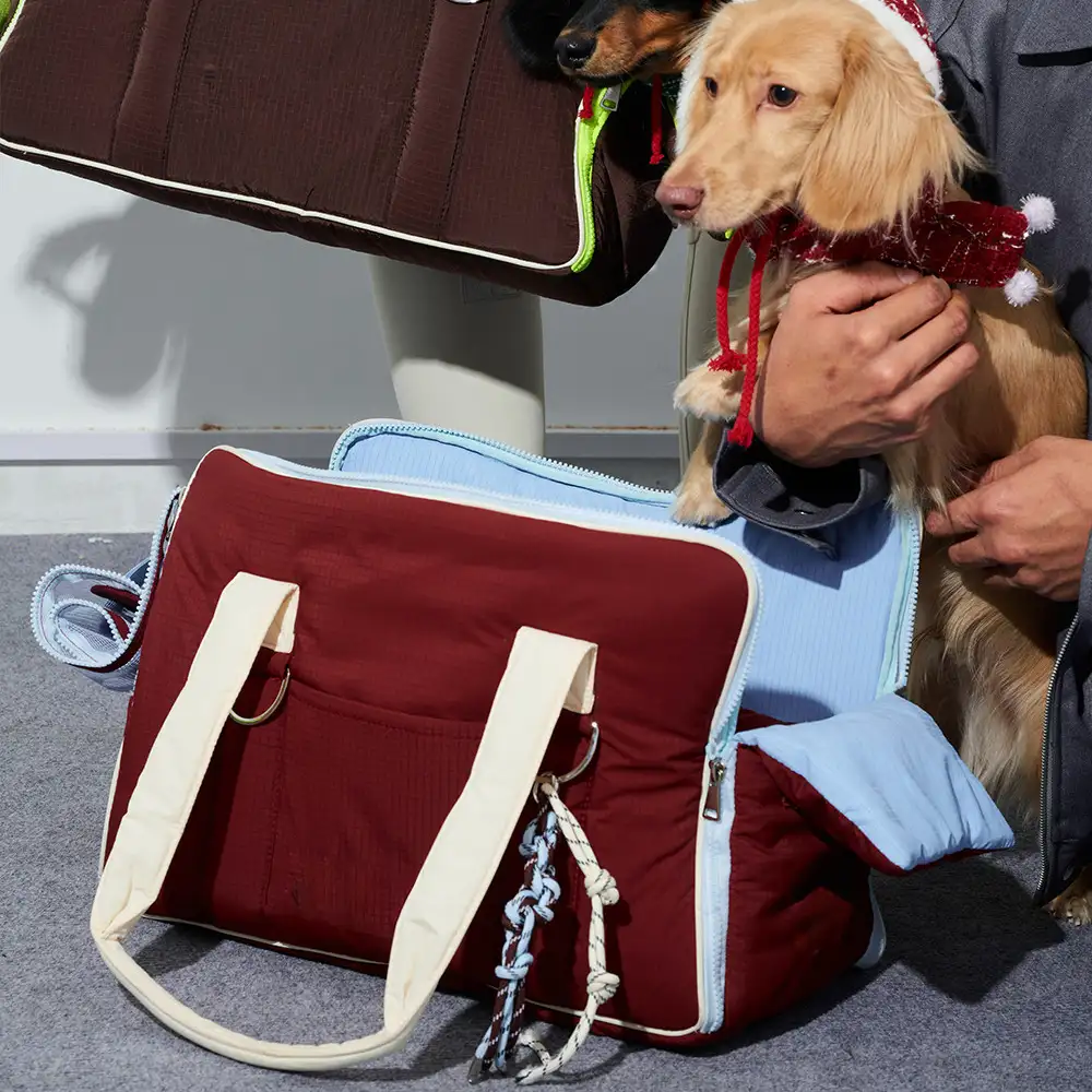Sac de transport pour animaux de compagnie multifonctionnel en blocs de couleurs pour les navetteurs urbains - Image 10