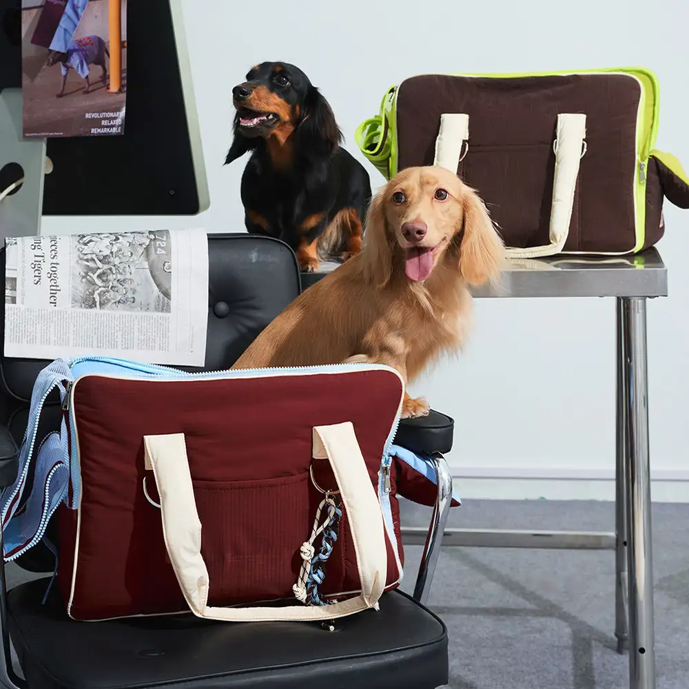 Sac de transport pour animaux de compagnie multifonctionnel en blocs de couleurs pour les navetteurs urbains - Image 3