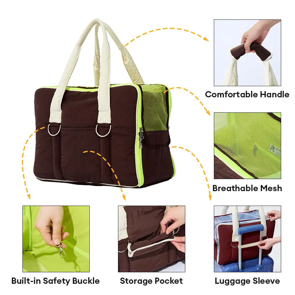 Sac de transport pour animaux de compagnie multifonctionnel en blocs de couleurs pour les navetteurs urbains - Image 4