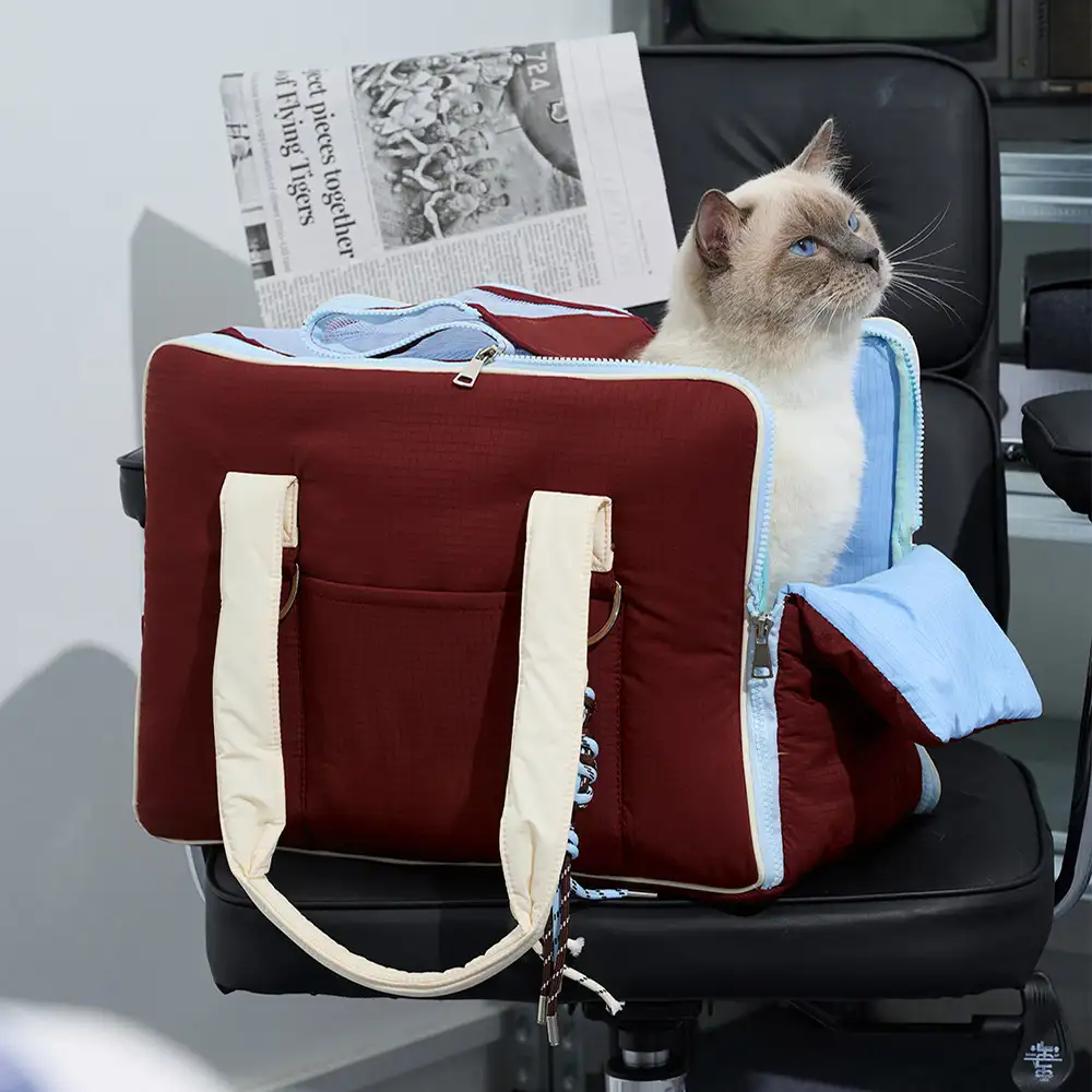 Sac de transport pour animaux de compagnie multifonctionnel en blocs de couleurs pour les navetteurs urbains - Image 8