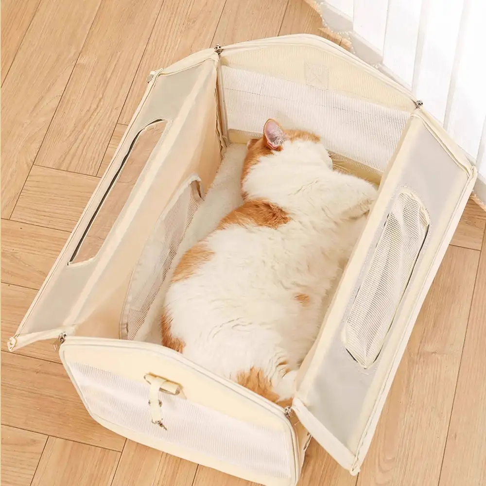 Sac de transport pour animaux en forme de maison, respirant, pliable, grande capacité et multifonctionnel. - Image 2