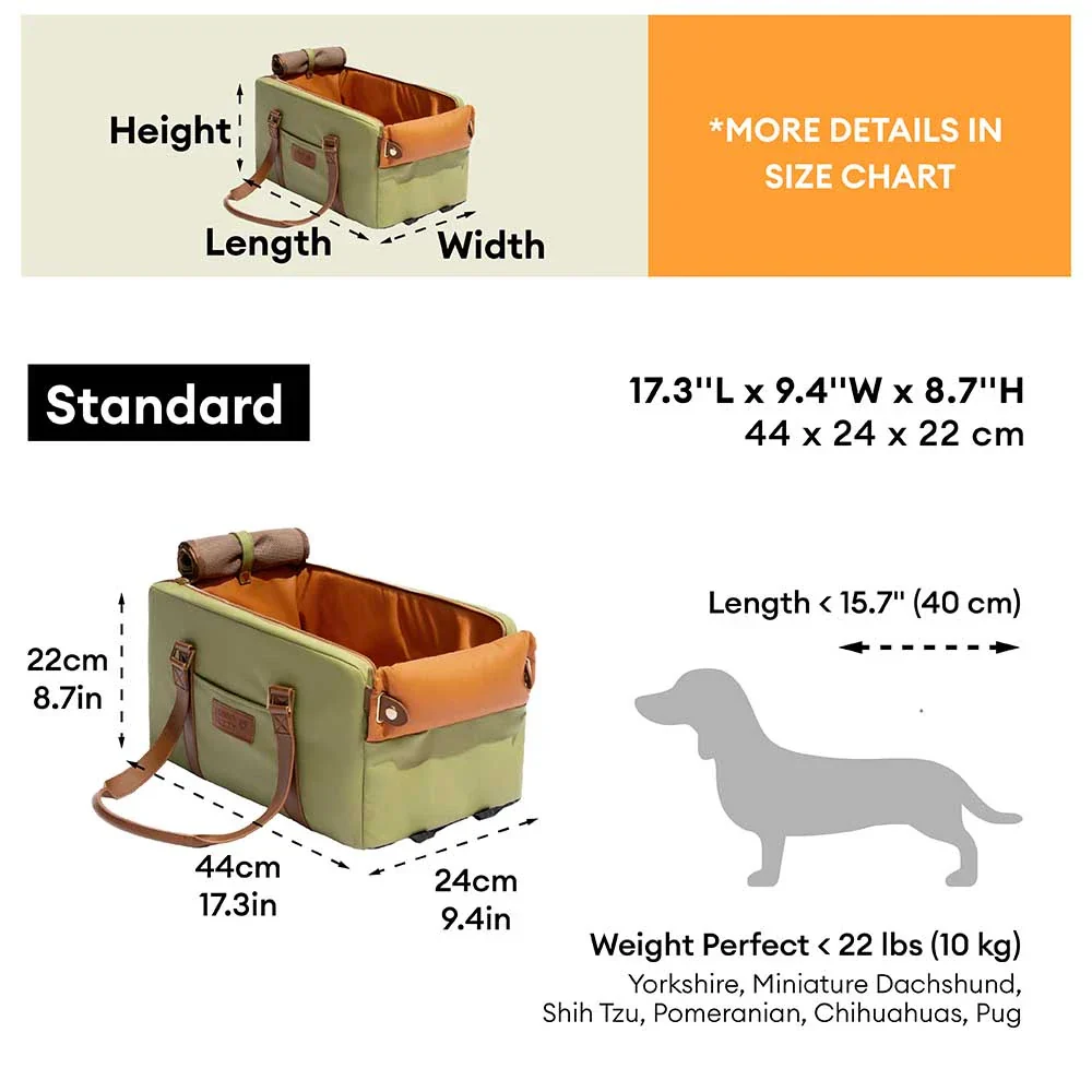 Siège auto console centrale pour animaux en similicuir avec fonction transporteur - Urban Voyager - Image 11
