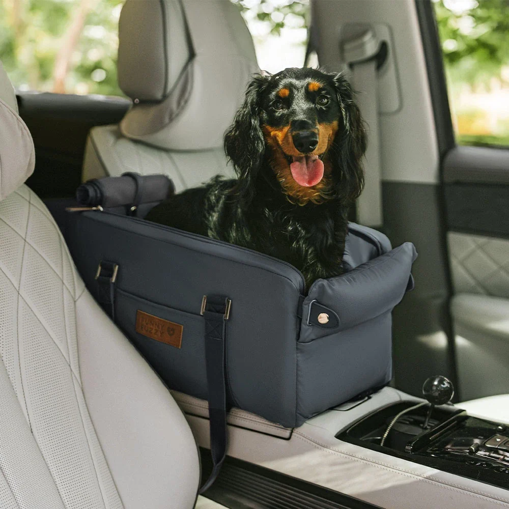 Siège auto console centrale pour animaux en similicuir avec fonction transporteur - Urban Voyager - Image 18
