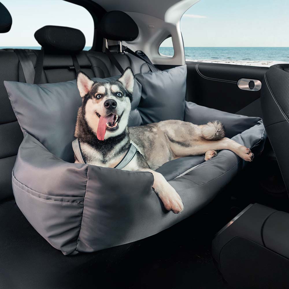 Siège Auto Imperméable et Sécurisé - Style Traversin pour Chiens Moyens et Grands - Image 24