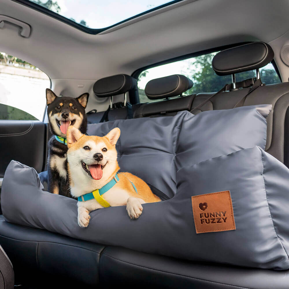 Siège Auto Imperméable et Sécurisé - Style Traversin pour Chiens Moyens et Grands - Image 3