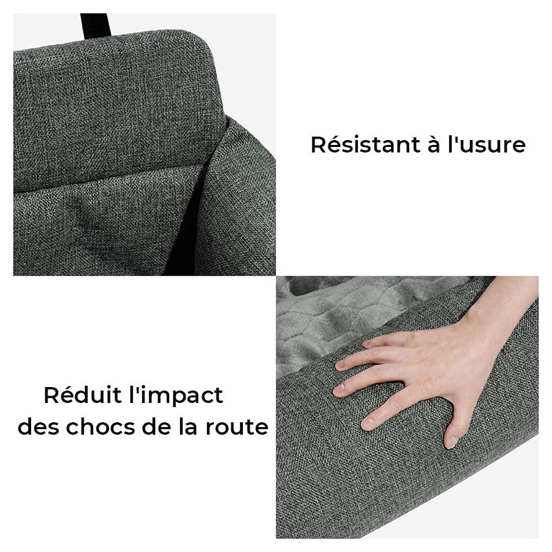 Siège auto lavable et durable style traversin pour chien - Image 4