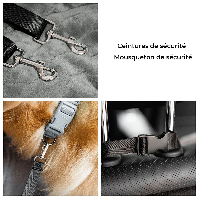 Siège auto lavable et durable style traversin pour chien - Image 5