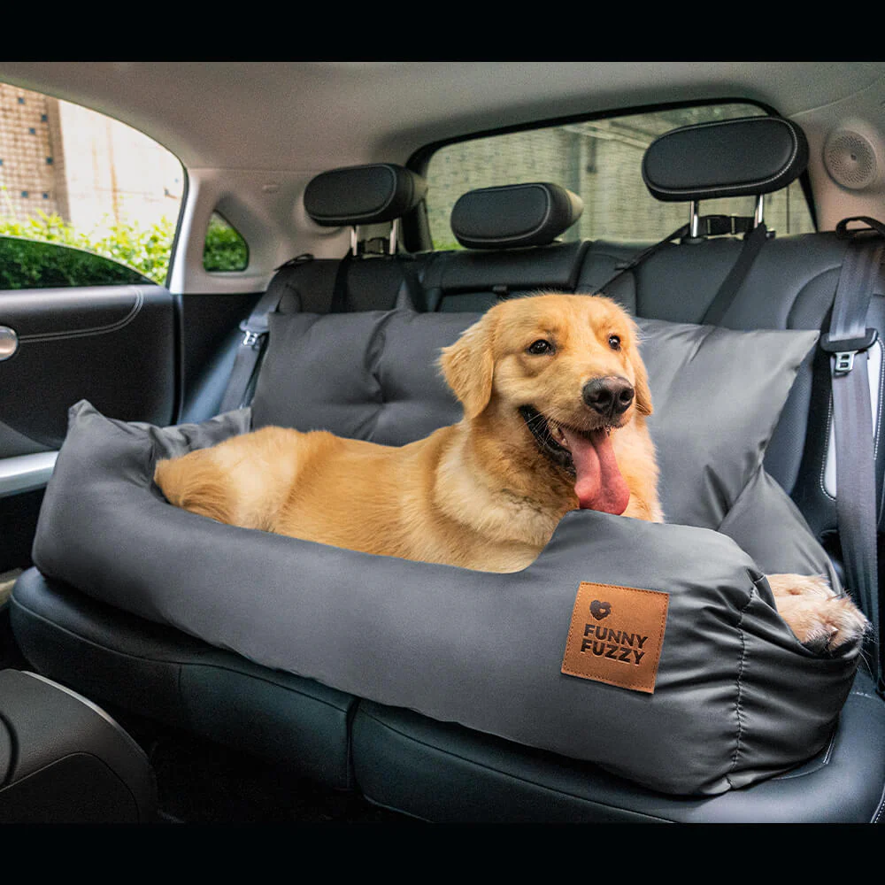 Siège Auto Sécurisé pour Chiens Moyens et Grands - Style Traversin pour Banquette Arrière - Image 13