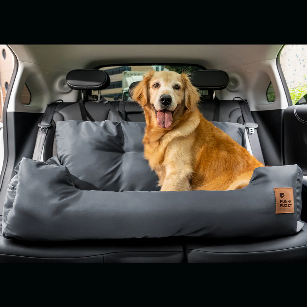Siège Auto Sécurisé pour Chiens Moyens et Grands - Style Traversin pour Banquette Arrière - Image 19