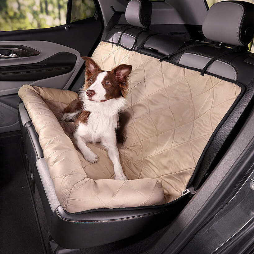 Siège Auto Sécurisé pour Chiens Moyens et Grands - Style Traversin pour Banquette Arrière - Image 24