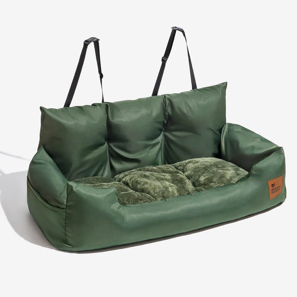 Siège Auto Sécurisé pour Chiens Moyens et Grands - Style Traversin pour Banquette Arrière - Image 29