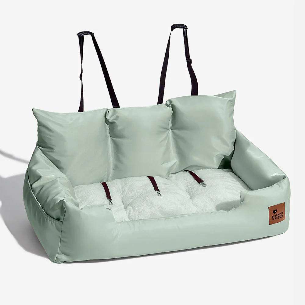 Siège Auto Sécurisé pour Chiens Moyens et Grands - Style Traversin pour Banquette Arrière - Image 30