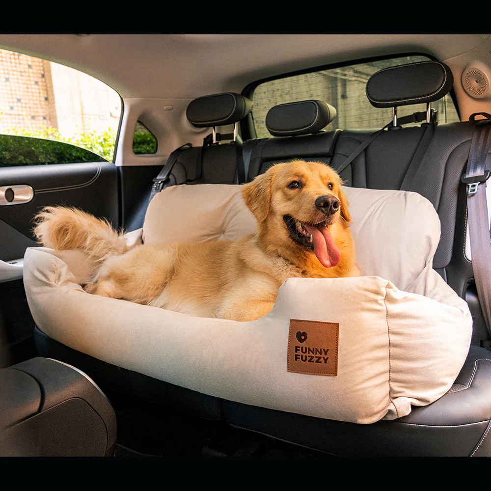 Siège Auto Sécurisé pour Chiens Moyens et Grands - Style Traversin pour Banquette Arrière - Image 5