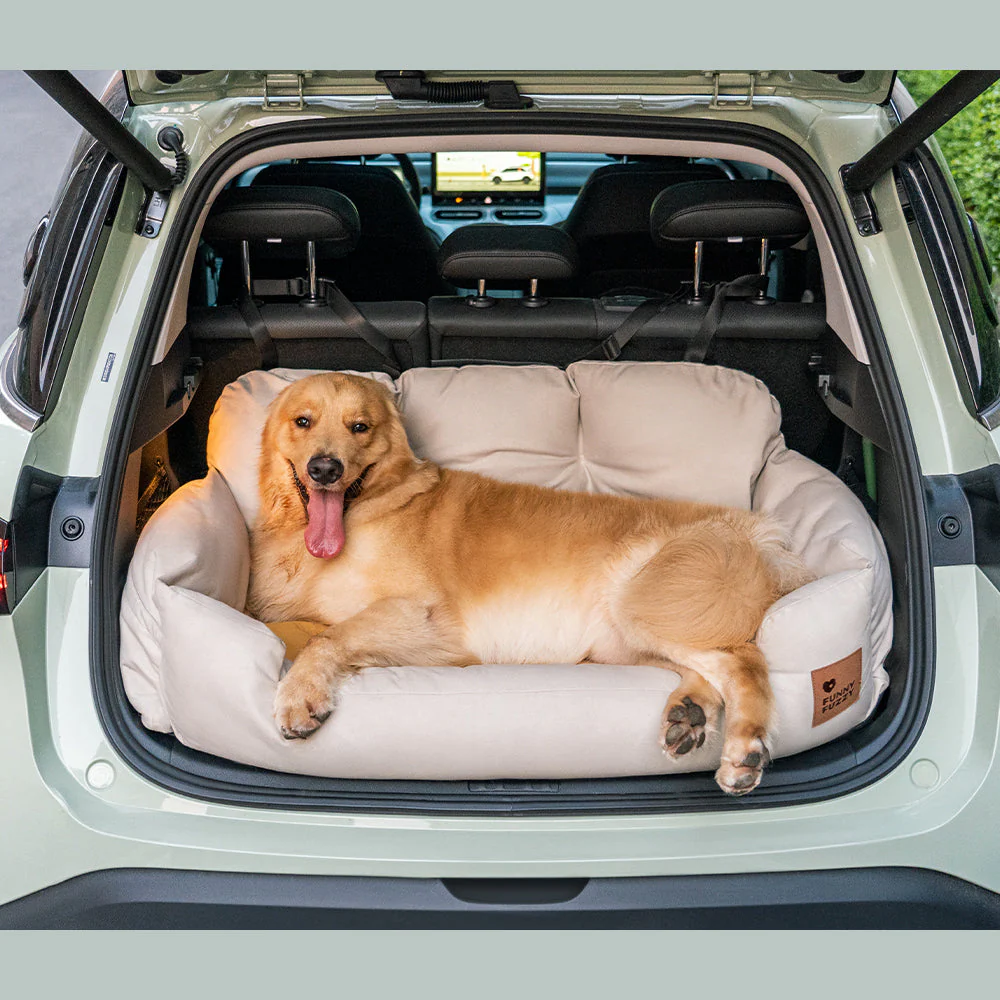 Siège Auto Sécurisé pour Chiens Moyens et Grands - Style Traversin pour Banquette Arrière - Image 6
