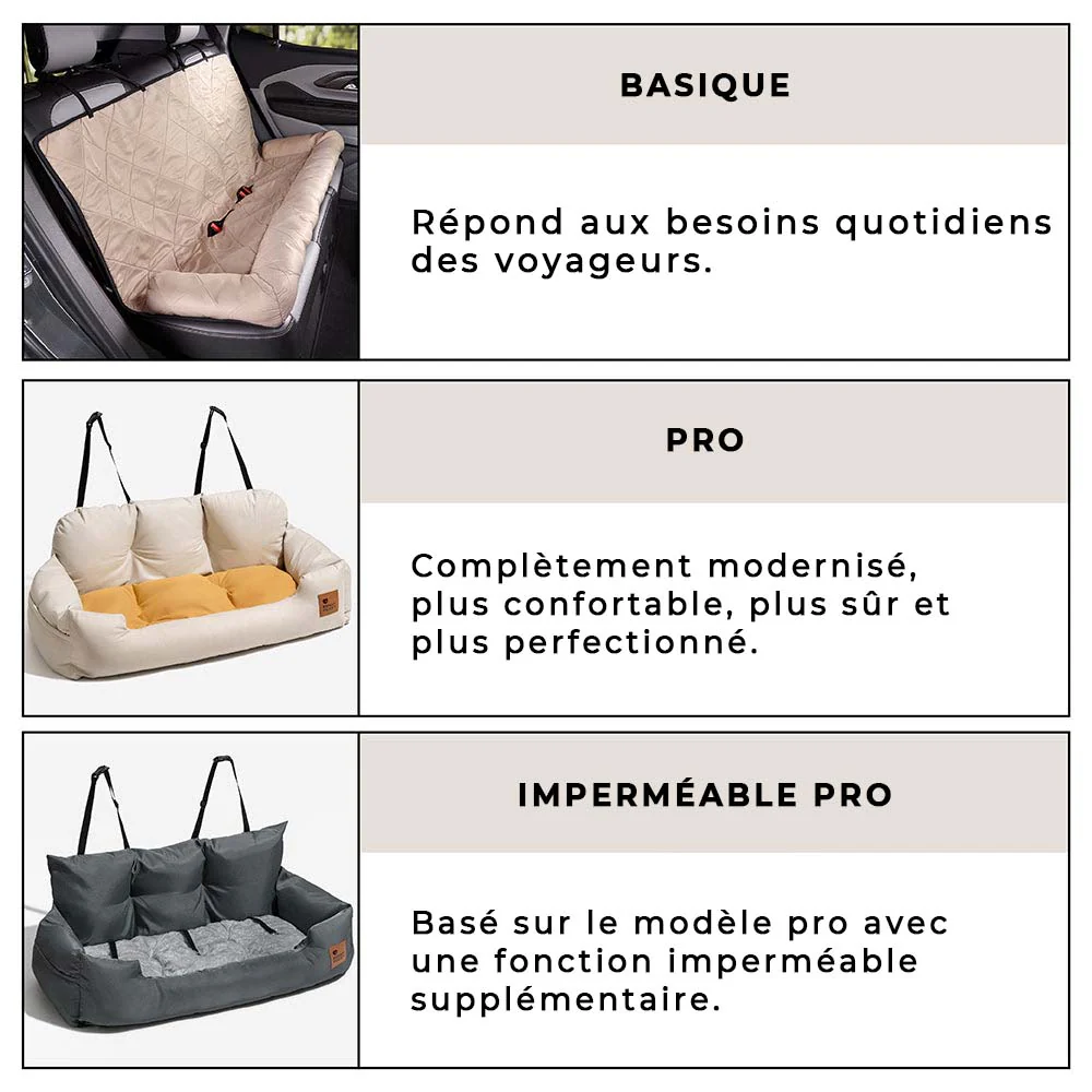 Siège Auto Sécurisé pour Chiens Moyens et Grands - Style Traversin pour Banquette Arrière - Image 7