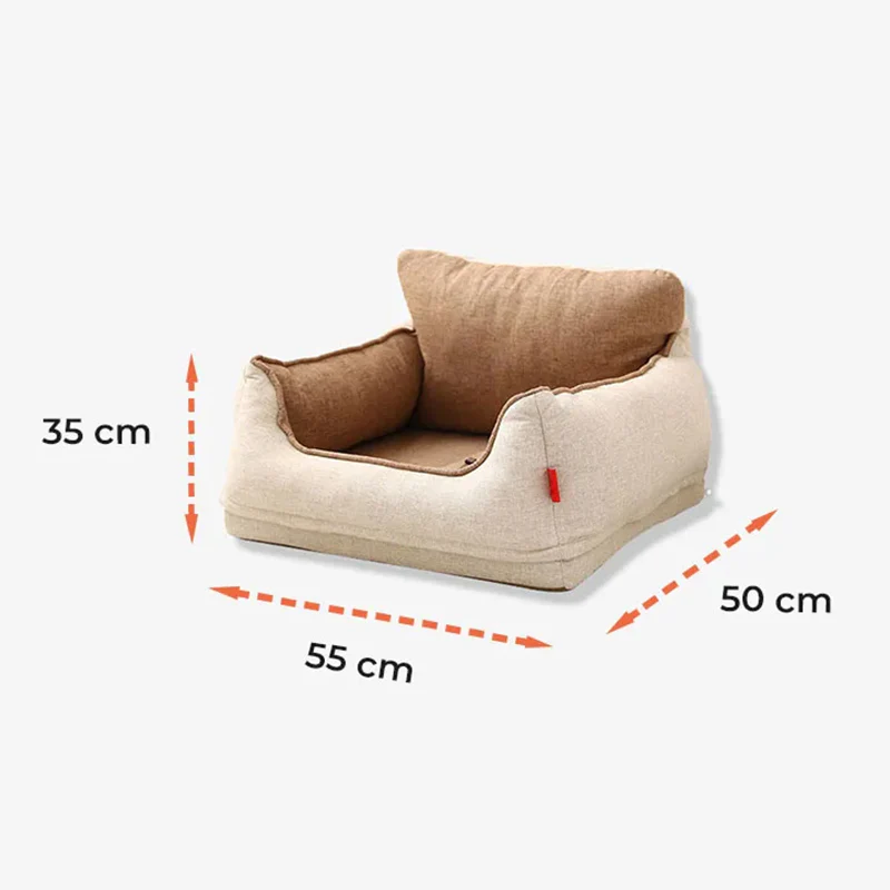 Siège de voiture imperméable café léger pour chien - Image 13