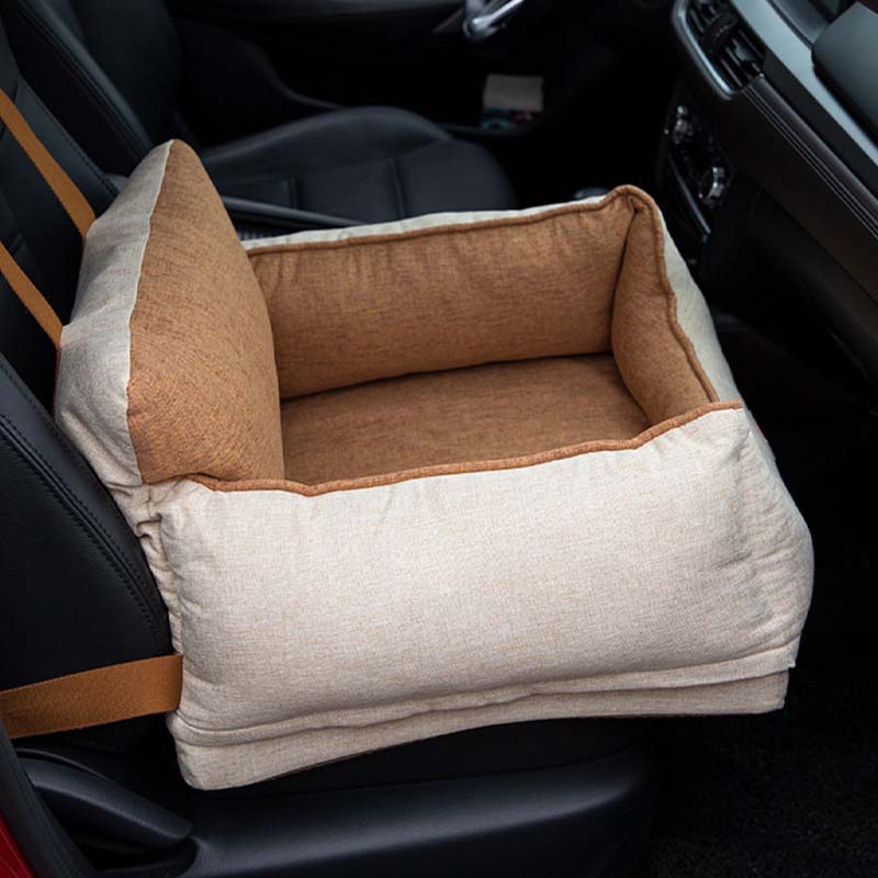 Siège de voiture imperméable café léger pour chien - Image 3