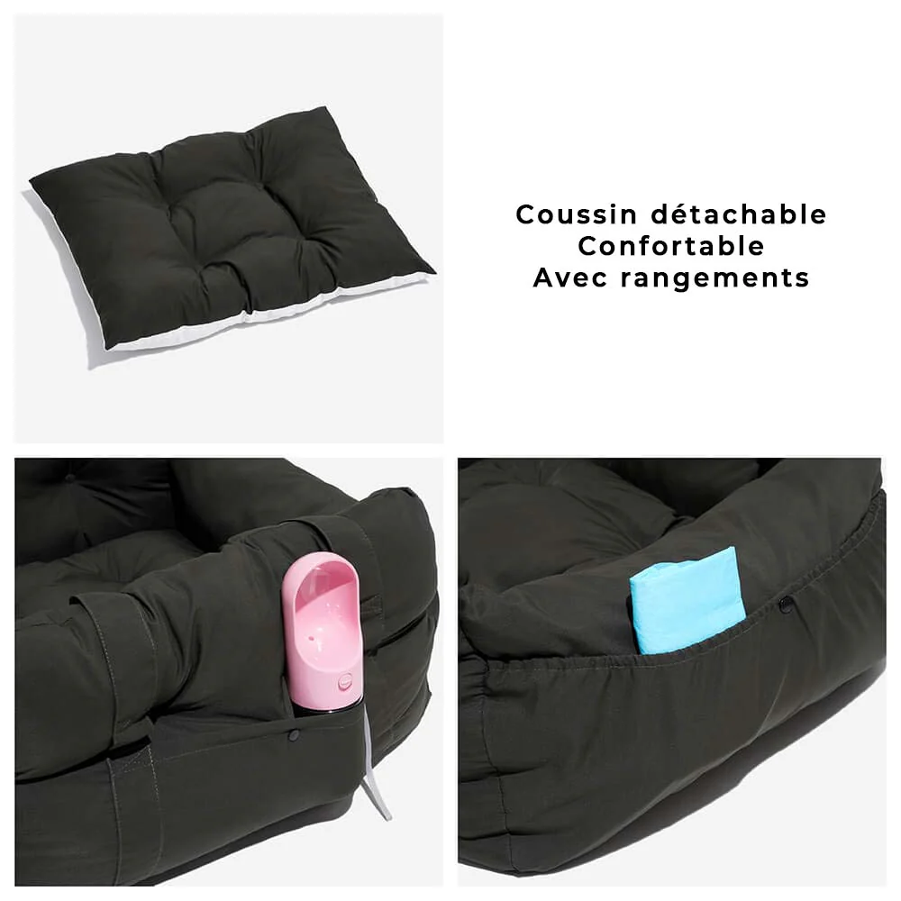 Siège auto portable pour animaux de compagnie style traversin Siège auto pour chien - Image 4